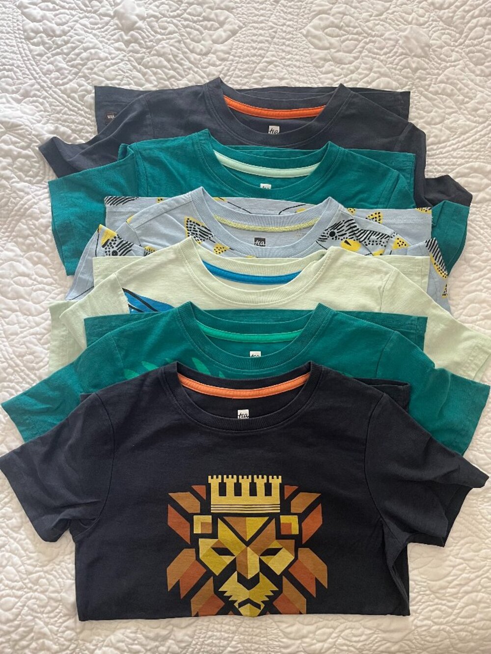 Bundle of Six Tea Collection T-shirts size 10